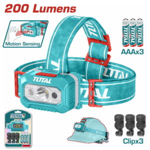 TOTAL THL013AAA6 - ΕΠΑΓΓΕΛΜΑΤΙΚΟΣ ΦΑΚΟΣ ΚΕΦΑΛΗΣ LED 100-200 Lumens