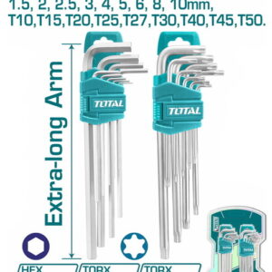 TOTAL THT106KT0181 - ΣΕΤ ΑΛΛΕΝ + TORX 18ΤΕΜ