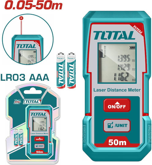 Total TMT55016 - Μέτρο Laser με Εύρος Μέτρησης 0.05m-50m