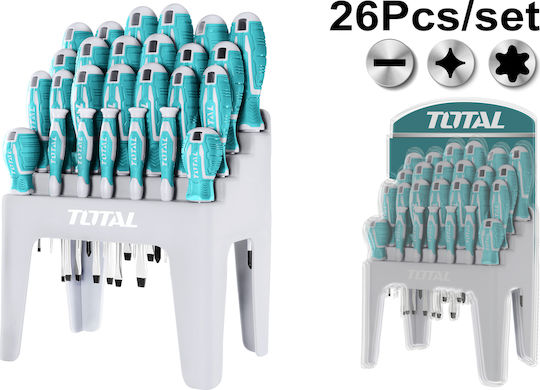 Total THT250626 - Σετ 26 Κατσαβίδια με 26 Εναλλασσόμενες Μύτες