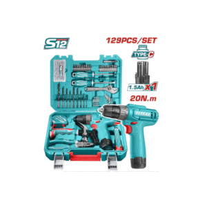 TOTAL - ΣΕΤ ΔΡΑΠΑΝΟΚΑΤΣΑΒΙΔΟ ΜΠΑΤ. Li-ion 12V / 1.5Ah / 20Nm 129ΤΕΜ Type C