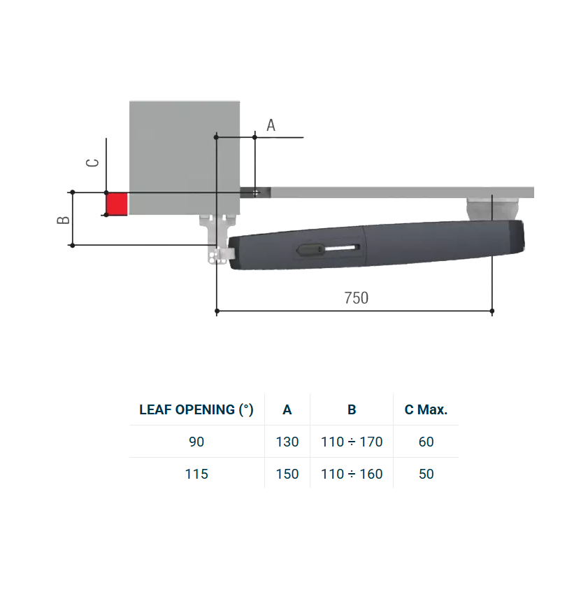 CAME ΑΧΙ 25 24V KIT - Premium Σετ Μηχανισμού για Δίφυλλες Ανοιγόμενες Γκαραζόπορτες έως 2,5m φύλλο - Image 3